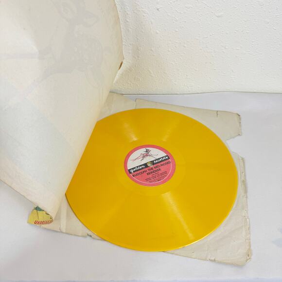 Vintage A Big Golden Record 1950s Rudolph & Frosty The Snowman Record - Picture 4 of 4